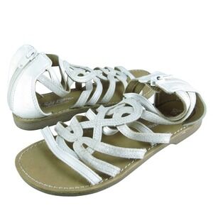 Self Esteem Youth Girls Strappy Shoes‎ Size 13 Medium White Synthetic Zip